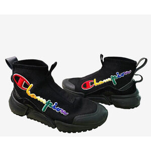 Champion Youth RF Mid Top Pull On Sneakers Rainbow Sneakers Boys US 5.5/EU 38